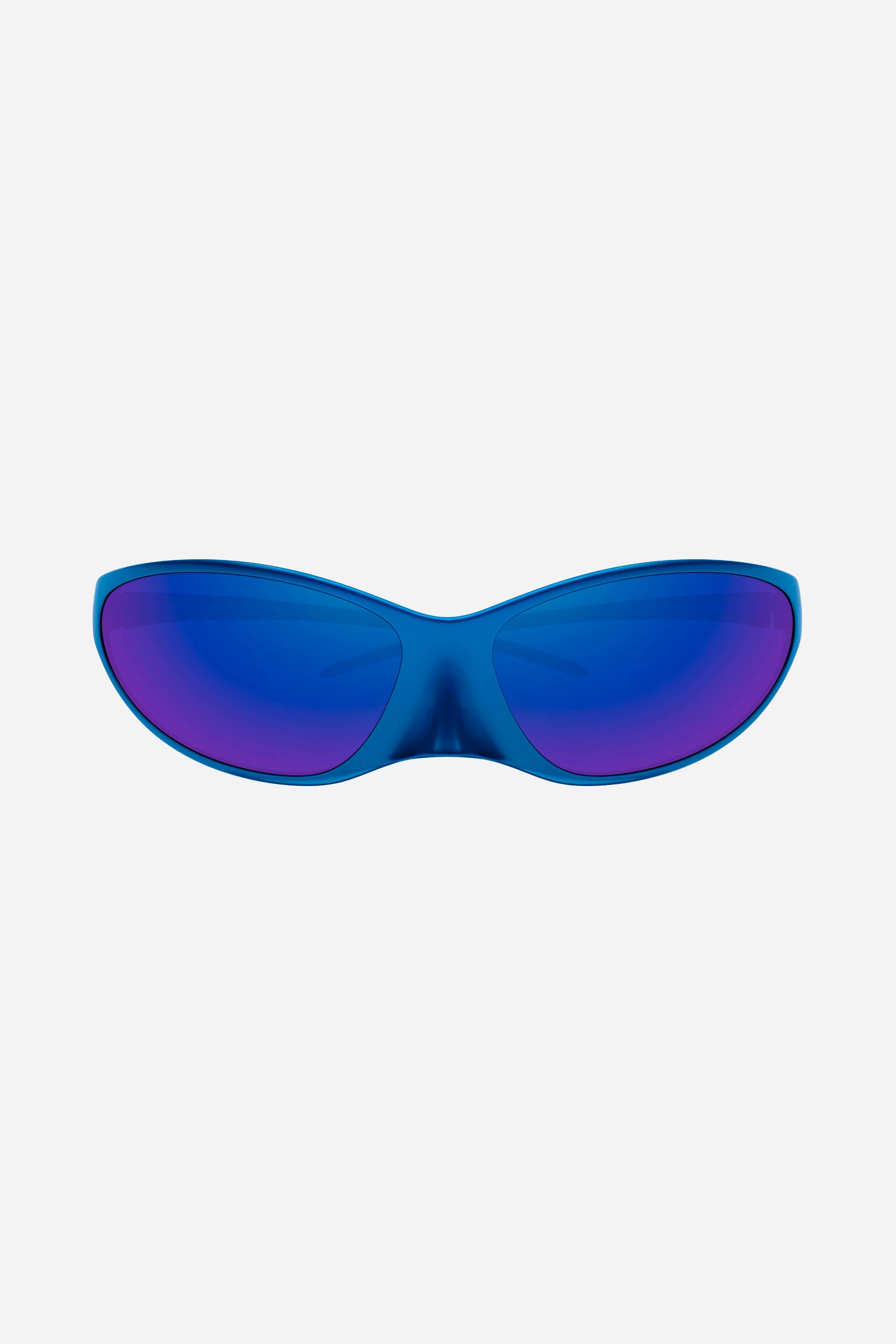 Unisex wraparound blue Balenciaga sunglasses